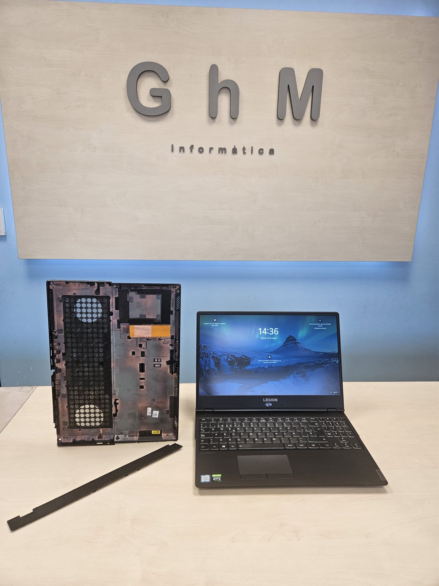 Lenovo Legion Y540 reparación carcasa ghminformatica