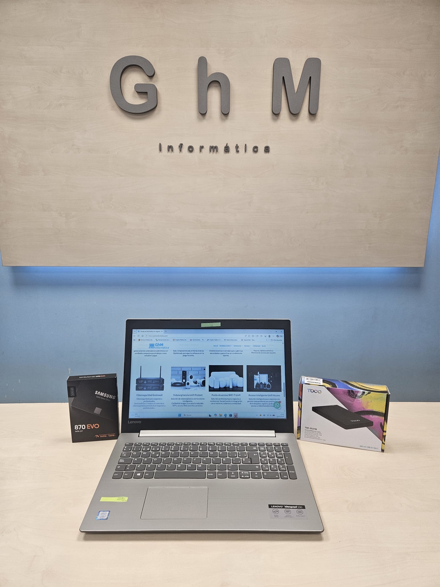 Lenovo Ideapad 330 SSD Samsung EVO 870 ghminformatica